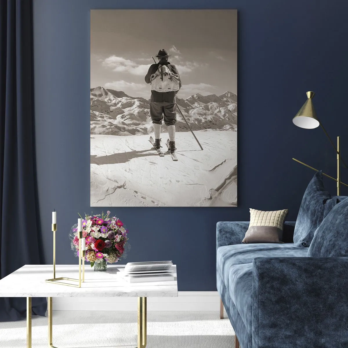 Obraz na skle - Rovnaké hory - 80x120 cm