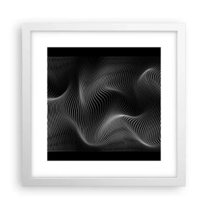 Plagát v bielom ráme - Tanec svetla v priestore - 30x30 cm
