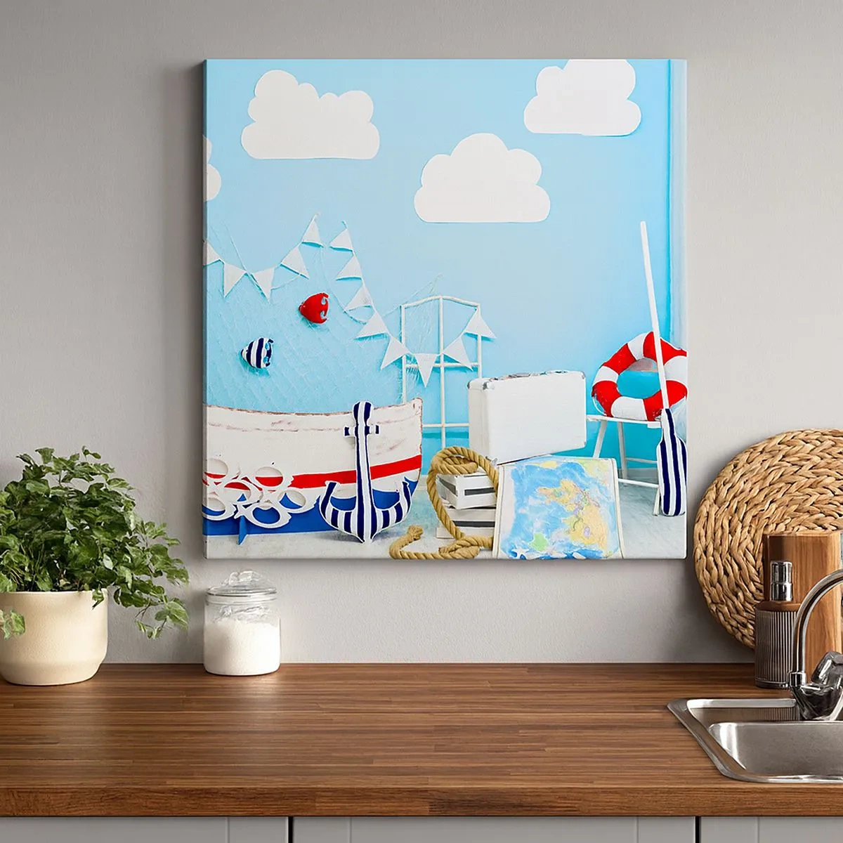 Obraz na plátne - Detská túžba za dobrodružstvom - 30x30 cm