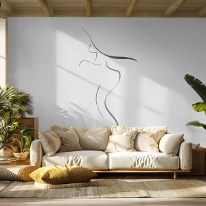 Fototapeta Premium Canvas - Nepolapiteľná ako vlna - Abstrakcia, Ženské telo, Žena V Klobúku - 100x70 cm