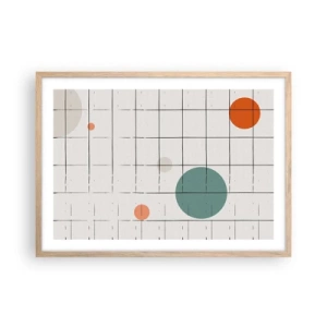 Plagát v ráme zo svetlého duba - Uväznené. My alebo ony? - 70x50 cm