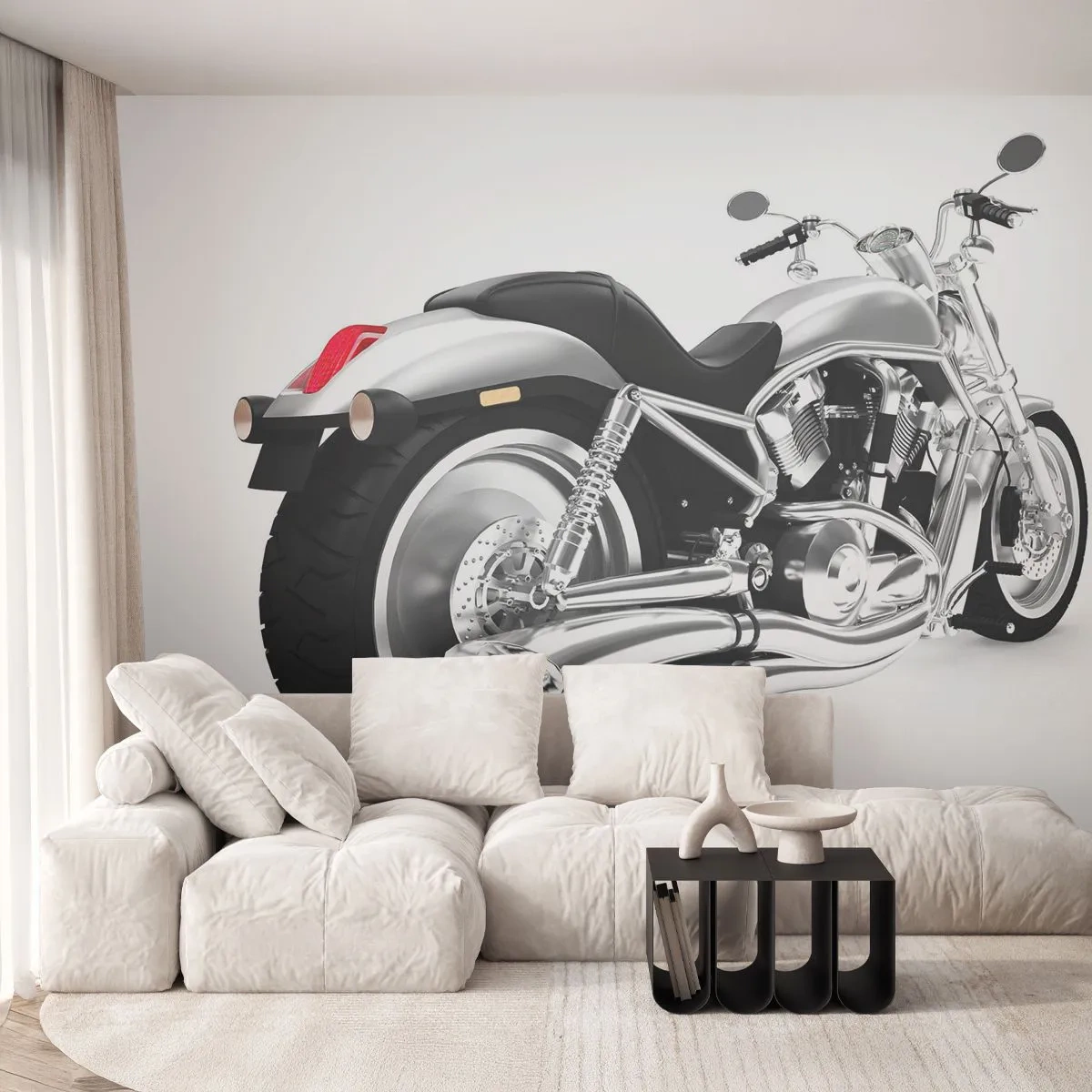 Samolepiaca Fototapeta Deluxe Sticker - Sny zberateľov - Automobilový priemysel, Motorka, Chopper - 250x175 cm