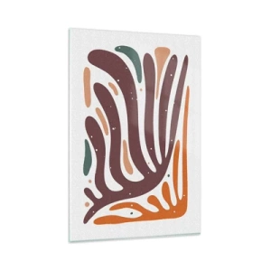 Obraz na skle - Organická a radiálna kompozícia - 80x120 cm