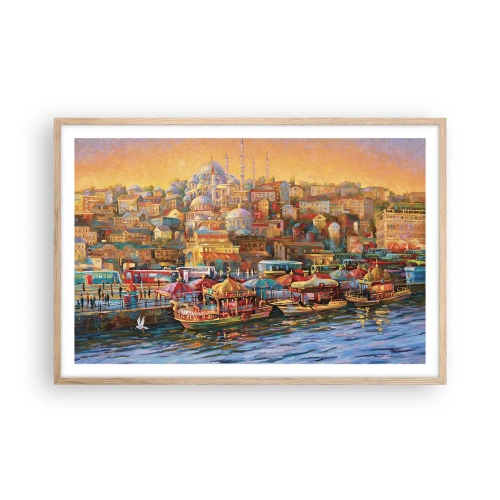 Plagát v ráme zo svetlého duba - Istanbulský príbeh - 91x61 cm