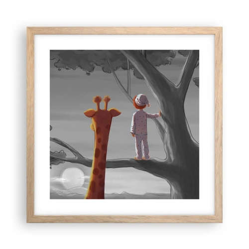 Plagát v ráme zo svetlého duba - To sa naozaj deje - 40x40 cm