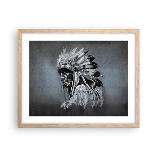 Plagát v ráme zo svetlého duba - Návrat k základom - 50x40 cm