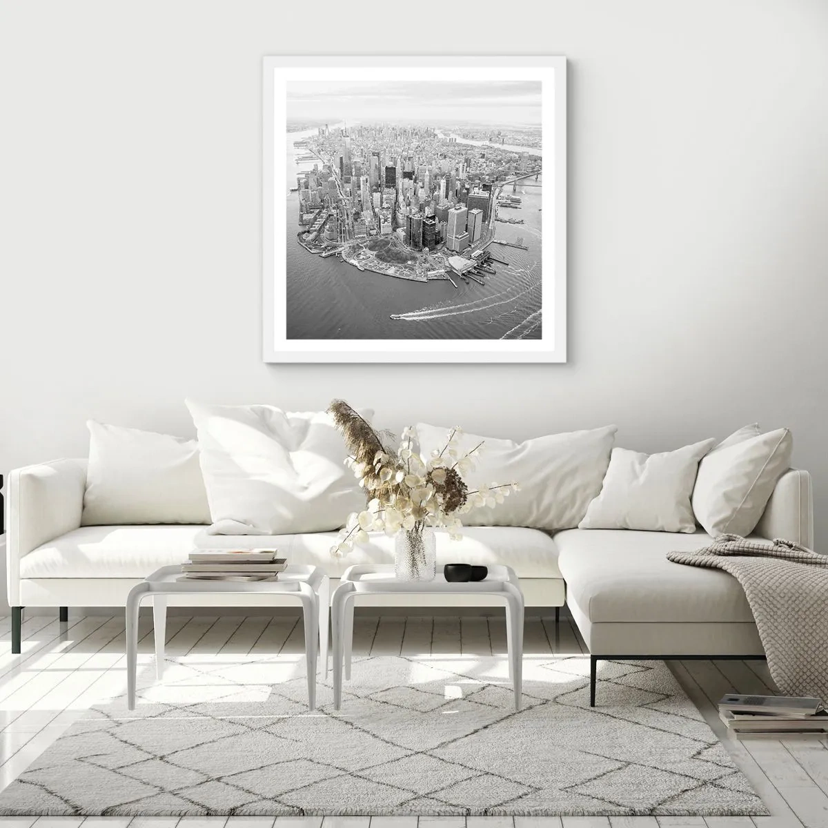 Plagát v bielom ráme - Ako nemilovať? - 60x60 cm