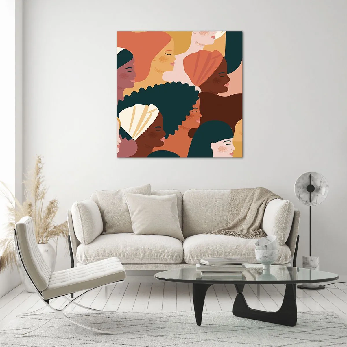 Obraz na skle - Iba ženskosť - 50x50 cm