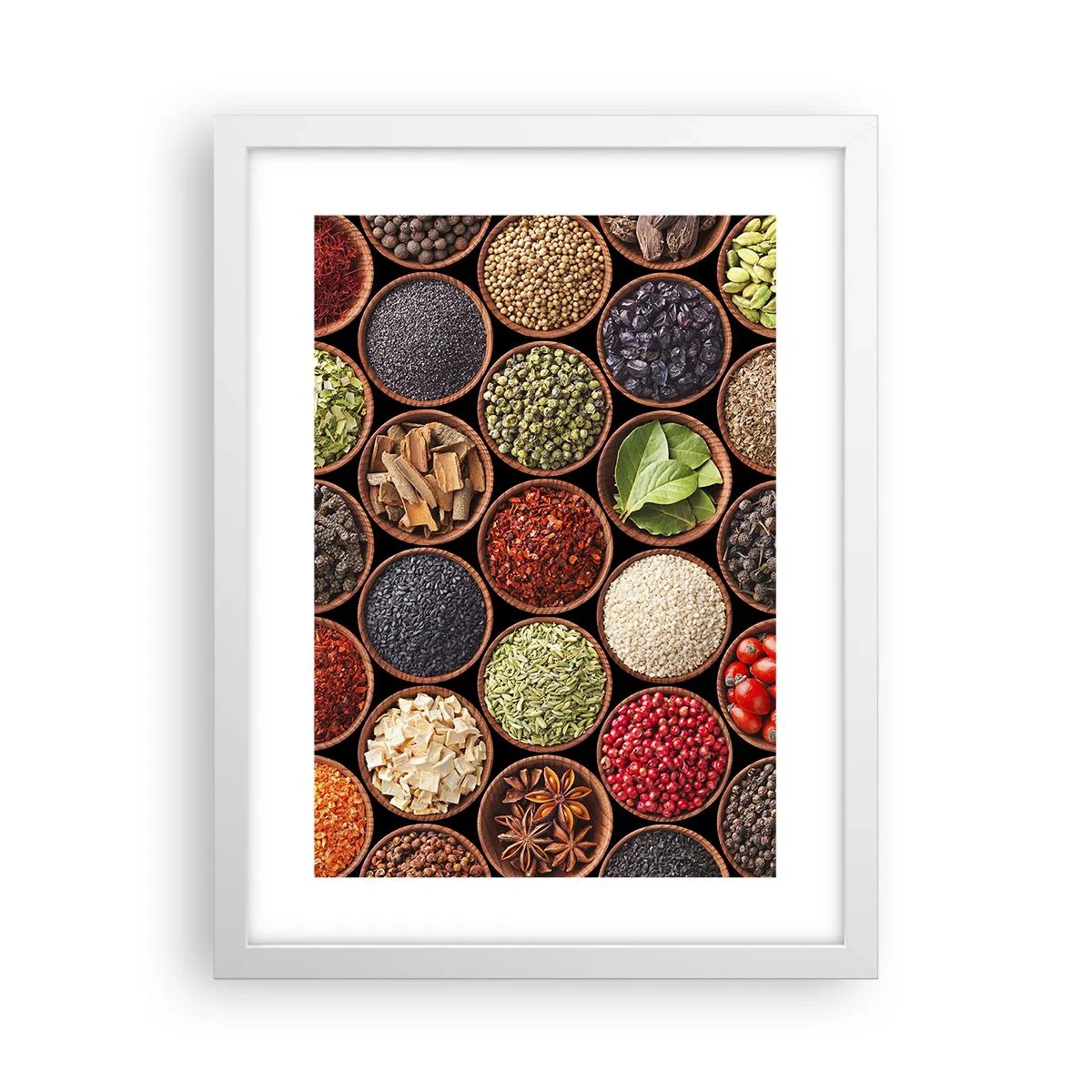 Plagát v bielom ráme - Všetky chute sveta - 30x40 cm