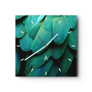 Nástenné hodiny - Presnosť papagájovej povahy - 30x30 cm