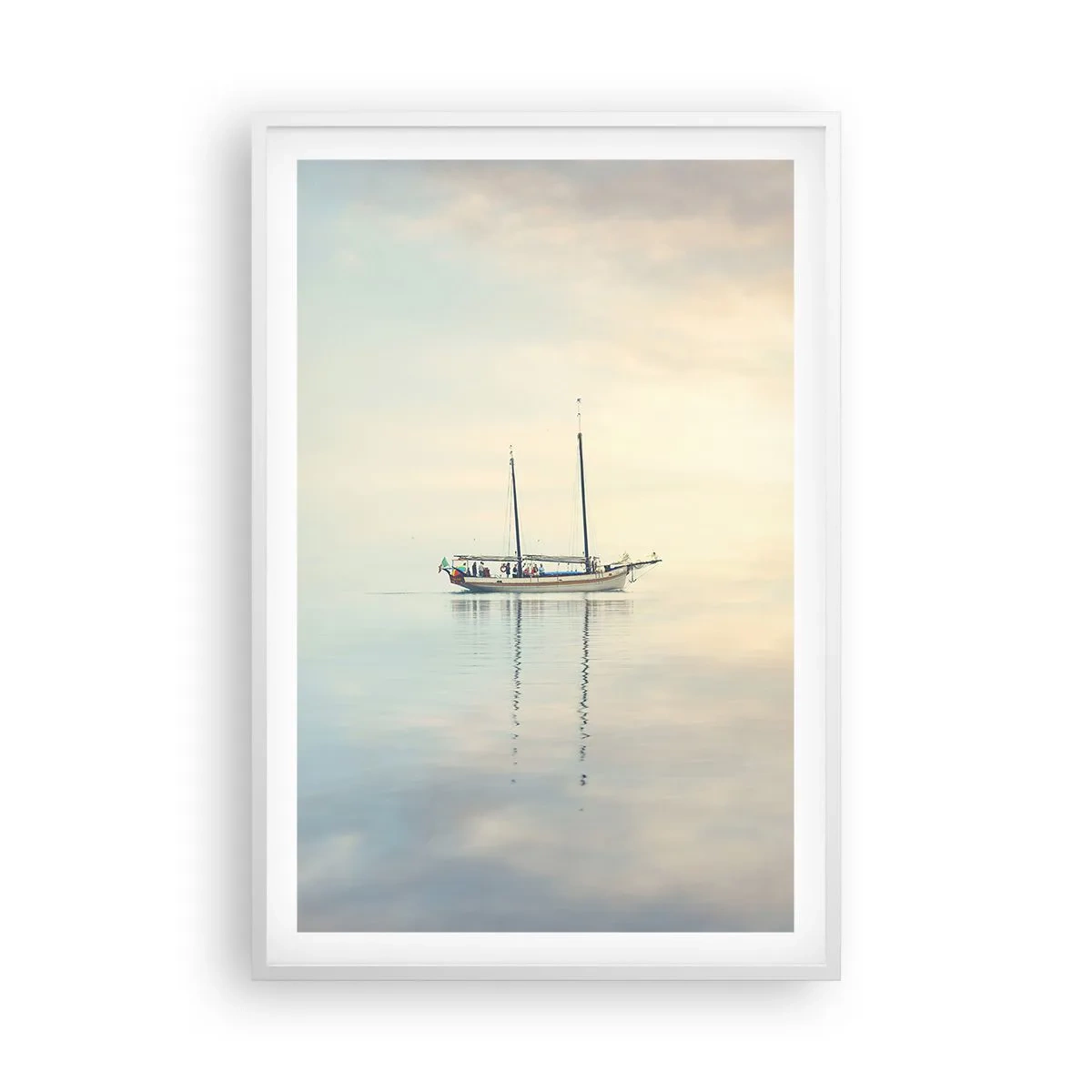 Plagát v bielom ráme - V mori ticha - 61x91 cm