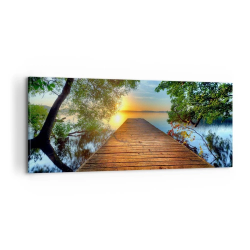 Obraz na plátne - Neponáhľaj sa, posaď sa - 100x40 cm
