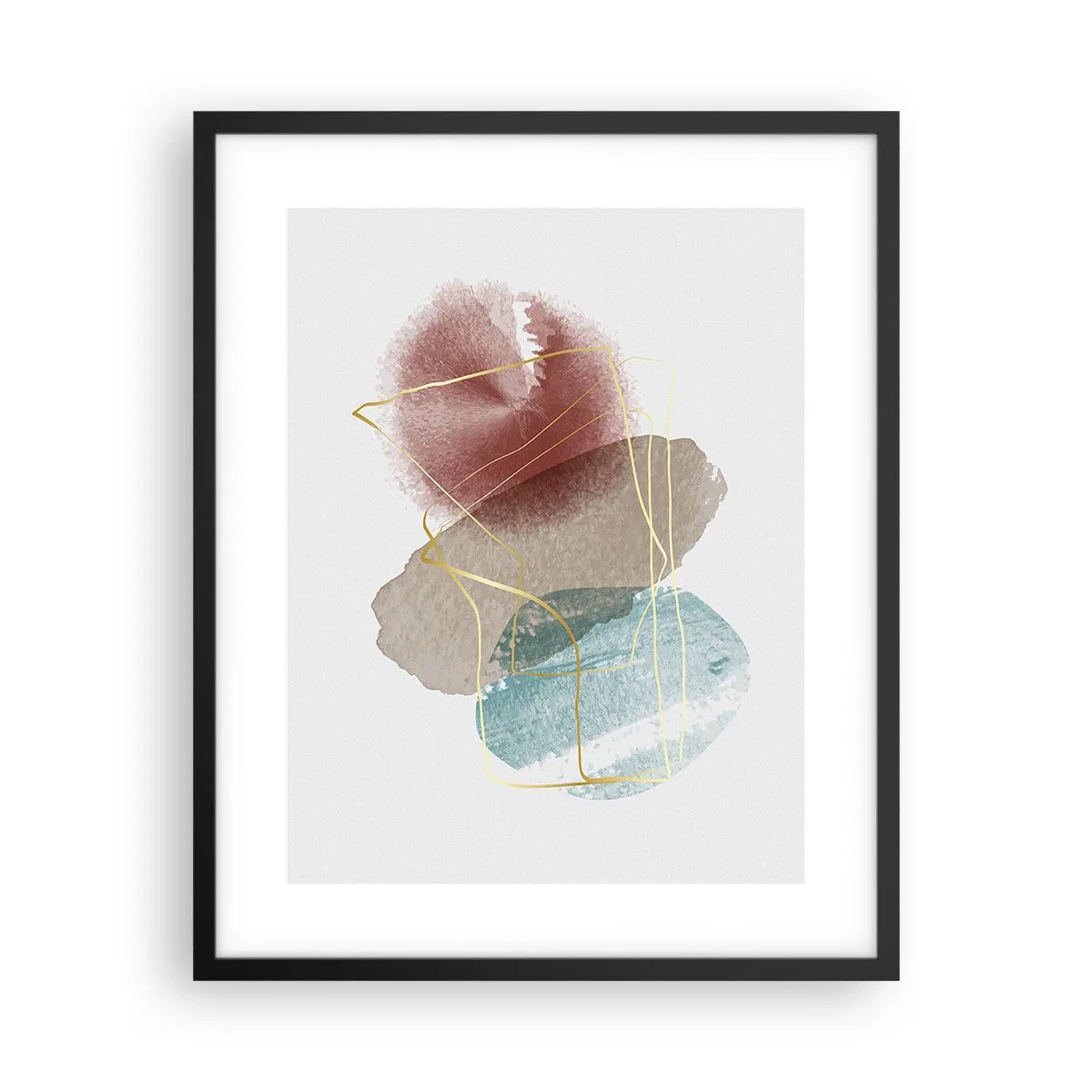 Plagát v čiernom ráme - Korálky priestoru - 40x50 cm