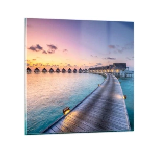 Obraz na skle - Prázdniny - návrat k prameňom - 30x30 cm