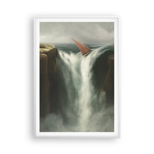 Plagát v bielom ráme - Životné varovanie - 70x100 cm