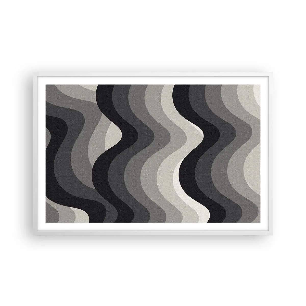 Plagát v bielom ráme - Vlna za vlnou - 91x61 cm