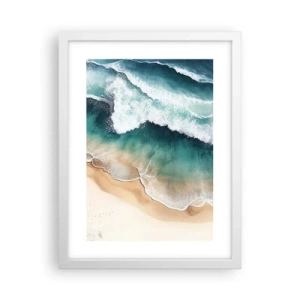 Plagát v bielom ráme - Odveké stretnutie - 30x40 cm