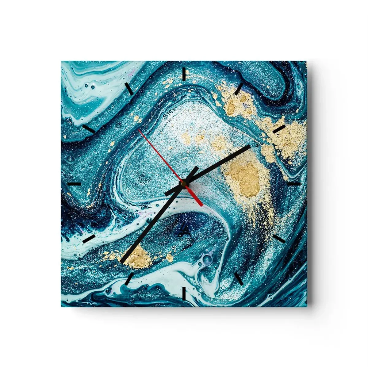 Nástenné hodiny - Modrý vír - 30x30 cm