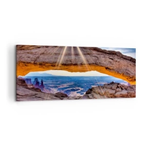 Obraz na plátne - Skalnou bránou - 120x50 cm