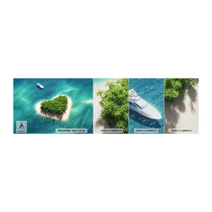 Vzorka fototapety Premium Canvas - Milujem leto - Krajina, Ostrov V Oceáne, Jachta - 100x30 cm