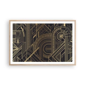 Plagát v ráme zo svetlého duba - Koncepty, nápady, plány - 91x61 cm