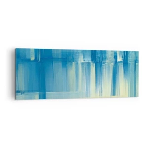 Obraz na plátne - Kompozícia v tyrkyse - 140x50 cm