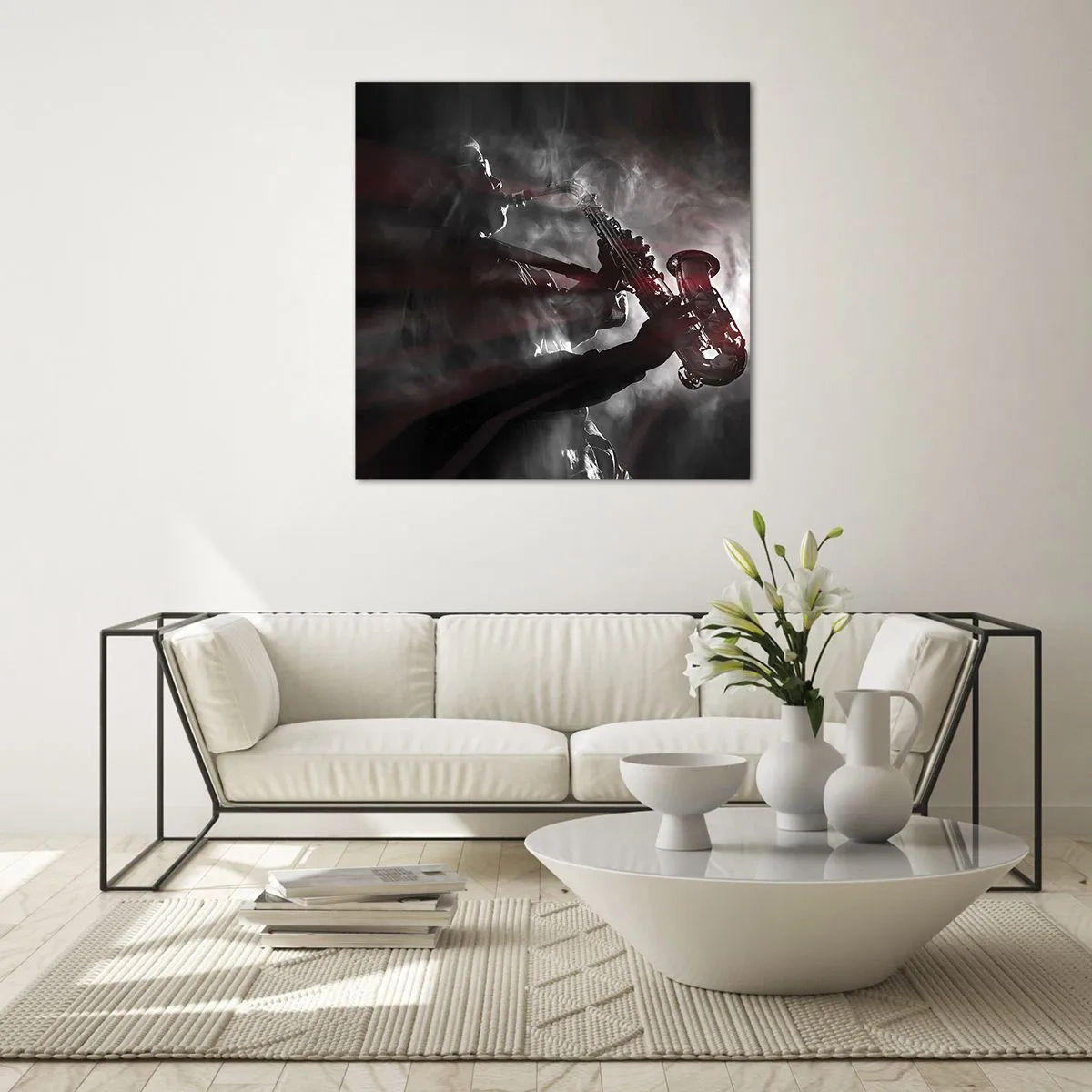 Obraz na skle - V oparoch jazzu - 60x60 cm