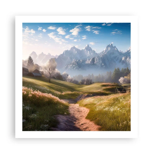 Plagát - Idylické údolie - 60x60 cm