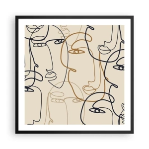 Plagát v čiernom ráme - Portrét znásobený - 60x60 cm