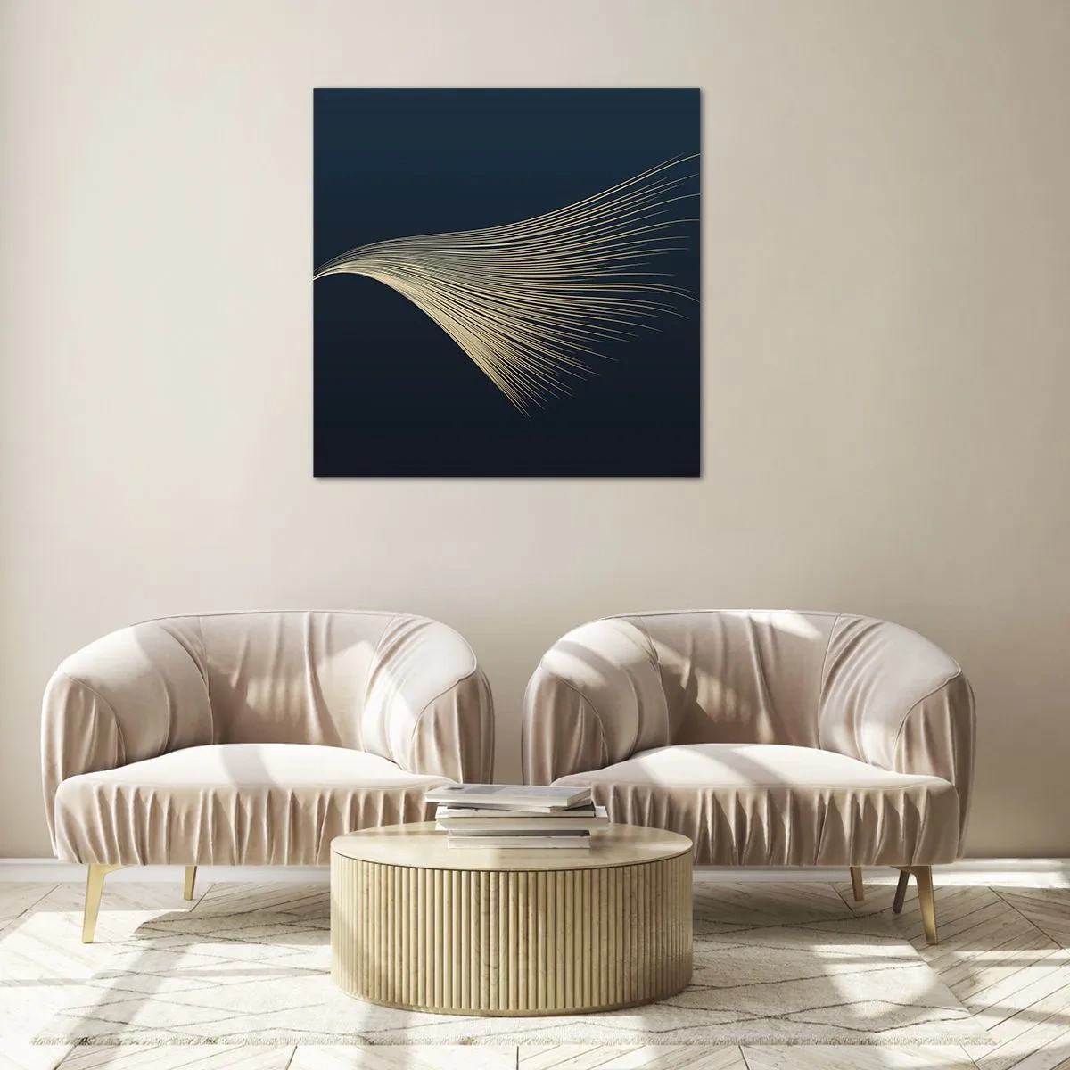 Obraz na skle - Ako anjelské vlasy - 50x50 cm