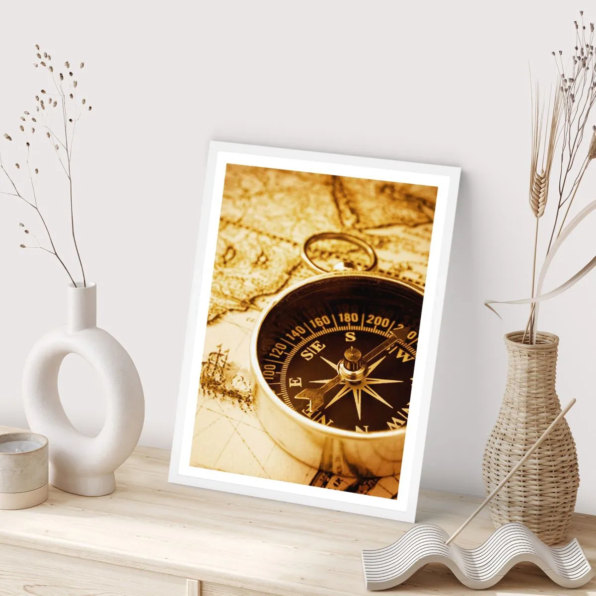 Plagát v bielom ráme - Na východ alebo na západ? - 70x100 cm