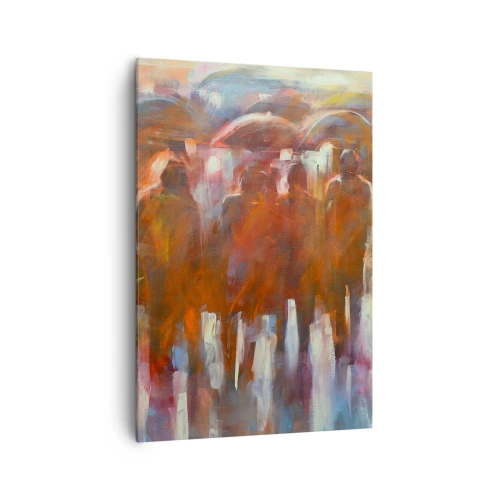 Obraz na plátne - Rovnocenní v daždi a hmle - 70x100 cm