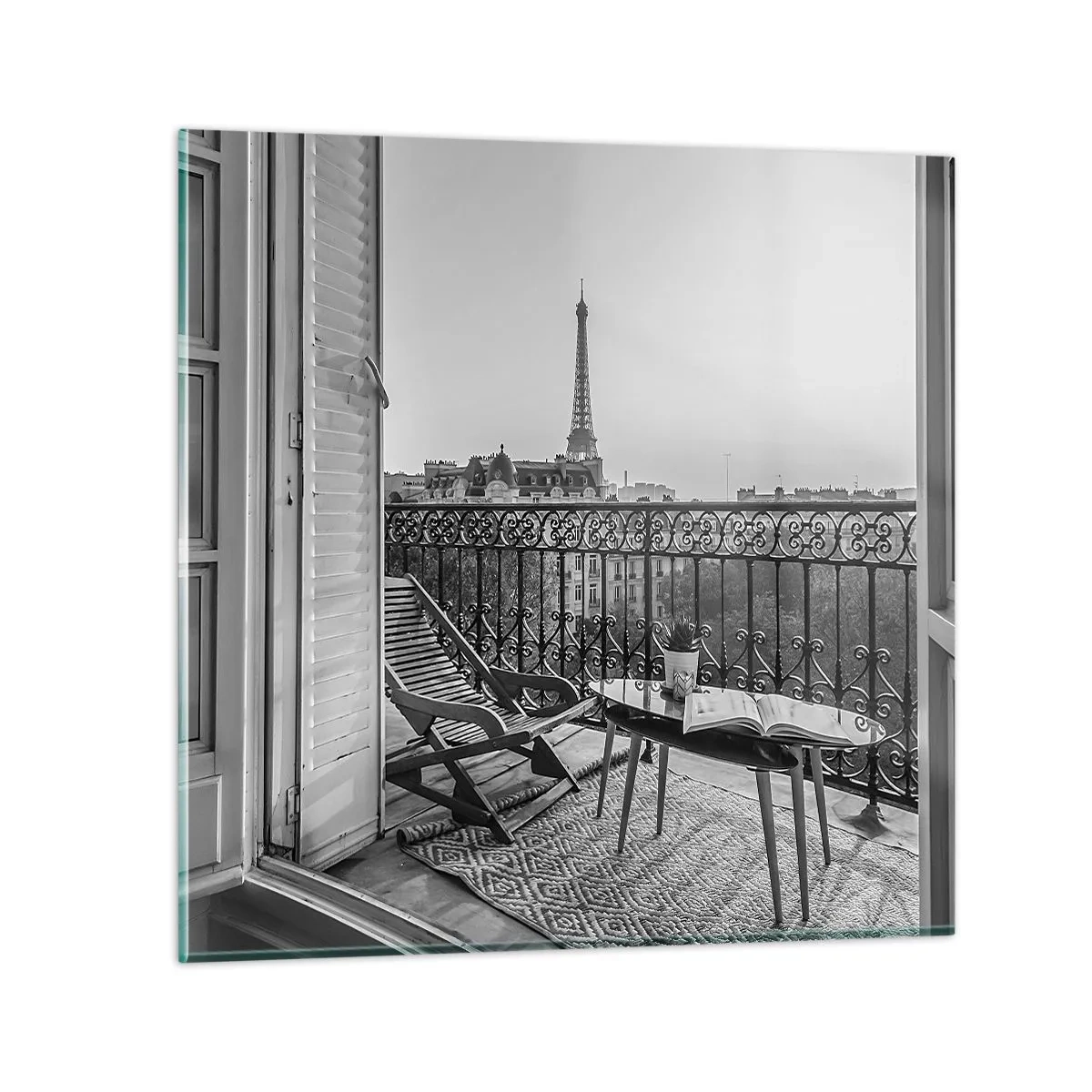 Obraz na skle - Parížske popoludnie - 30x30 cm