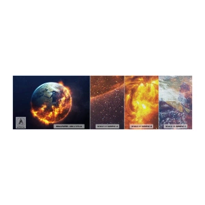 Vzorka fototapety Premium Canvas - Plameň apokalypsy - Kozmos, Planéta Zem, Plamene ohňa - 100x30 cm