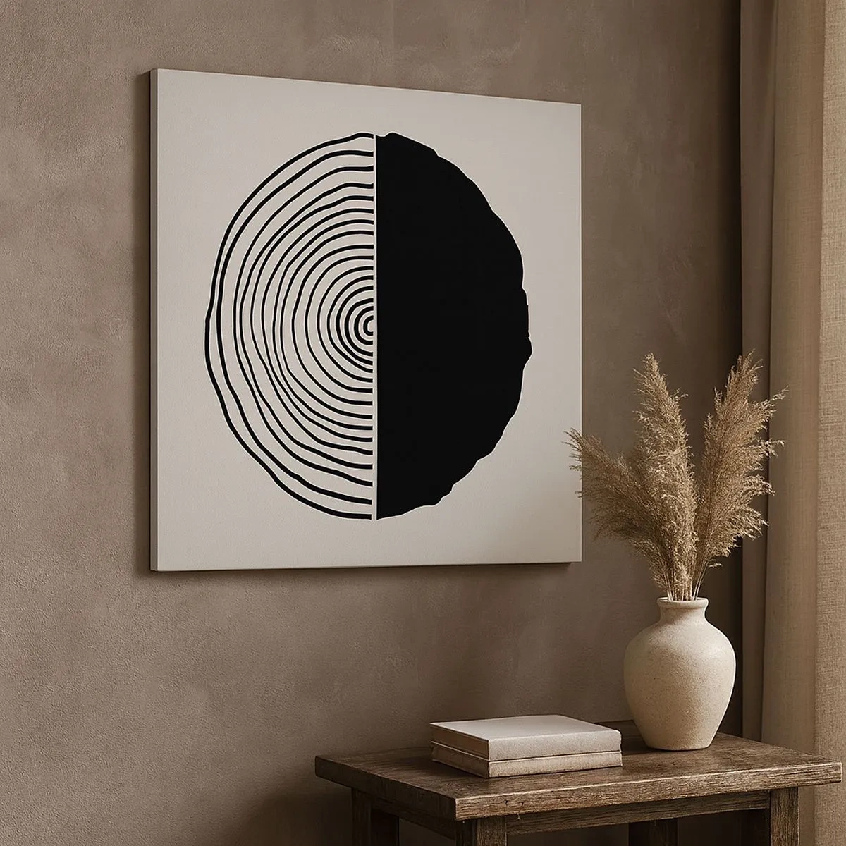 Obraz na plátne - Pol na pol - 30x30 cm