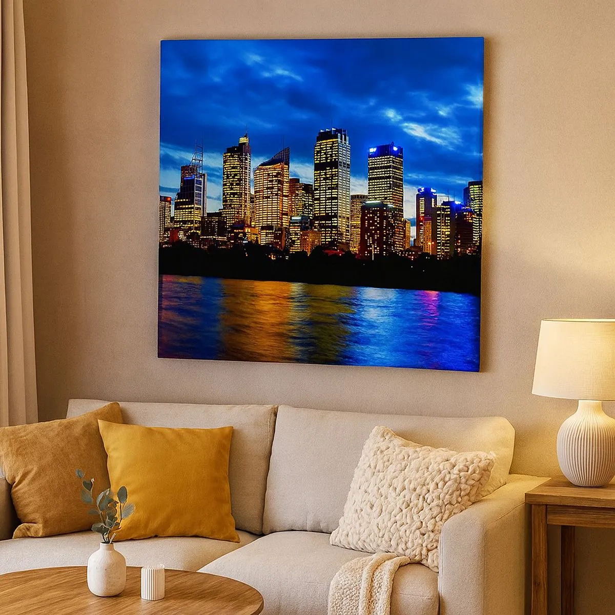 Obraz na plátne - Noc svetiel a farieb - 30x30 cm