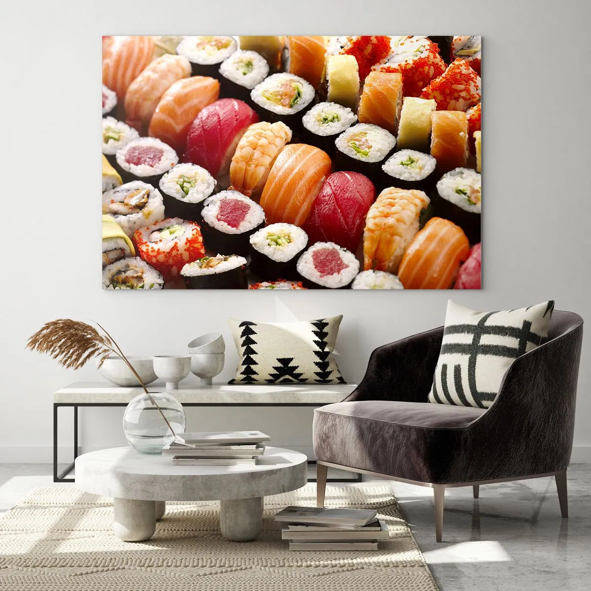 Obraz na skle - Farby a chute Ázie - 120x80 cm