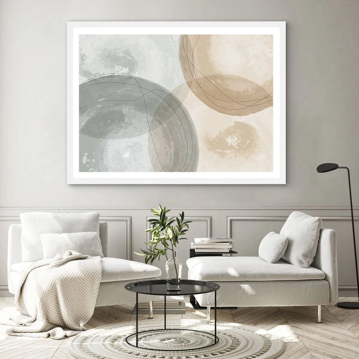 Plagát v bielom ráme - Prenikanie svetov - 91x61 cm