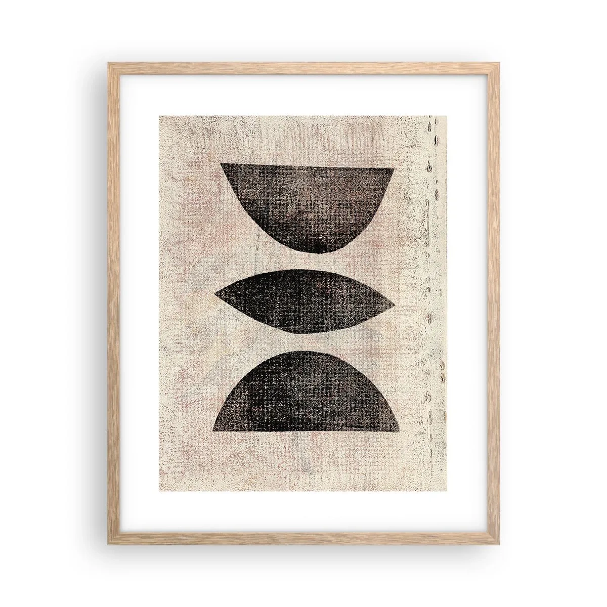 Plagát v ráme zo svetlého duba - Etnická abstrakcia - 40x50 cm