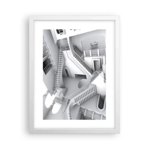 Plagát v bielom ráme - Paradoxy prostoru - 30x40 cm