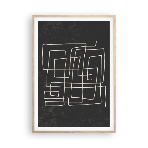 Plagát v ráme zo svetlého duba - Nie je to tak jednoduché - 70x100 cm