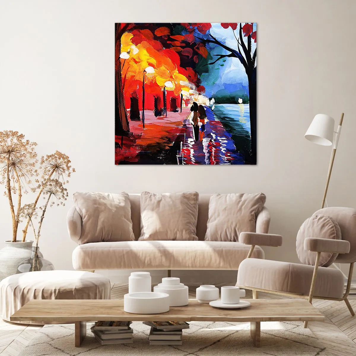 Obraz na plátne - Horúca jeseň v parku - 40x40 cm