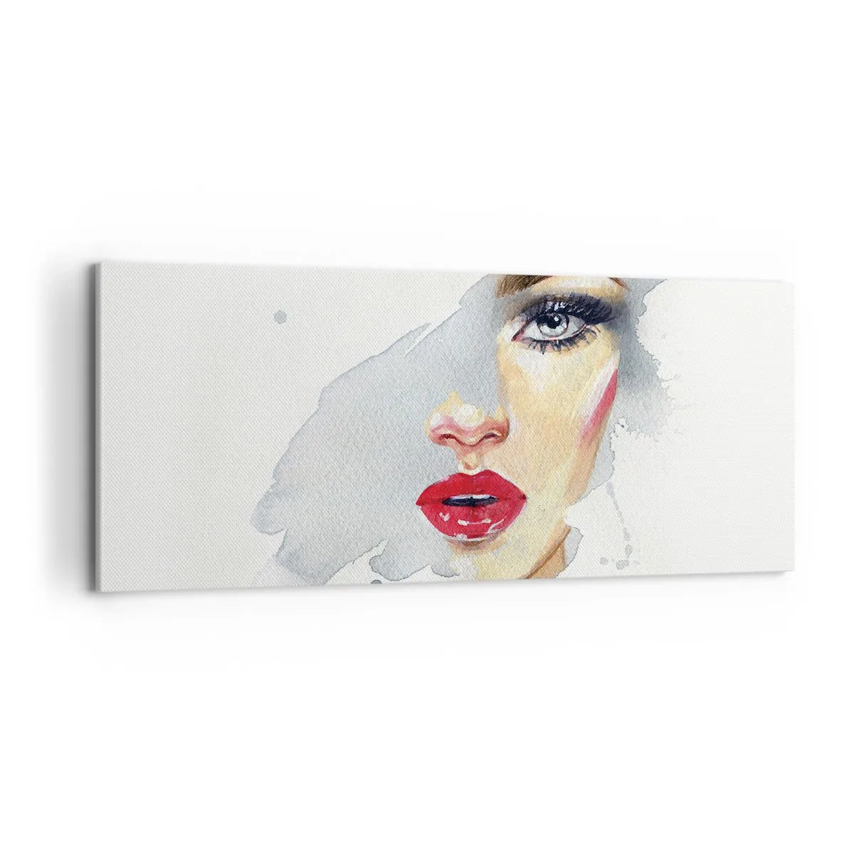 Obraz na plátne - Odraz v kvapke vody - 100x40 cm