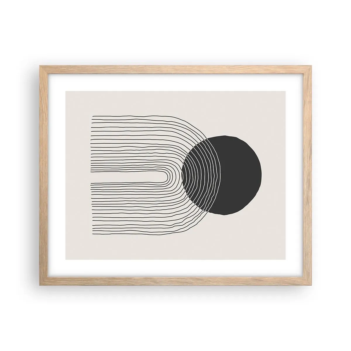 Plagát v ráme zo svetlého duba - Chvenie a istota - 50x40 cm