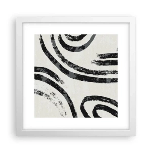 Plagát v bielom ráme - Napoly zastavený - 30x30 cm