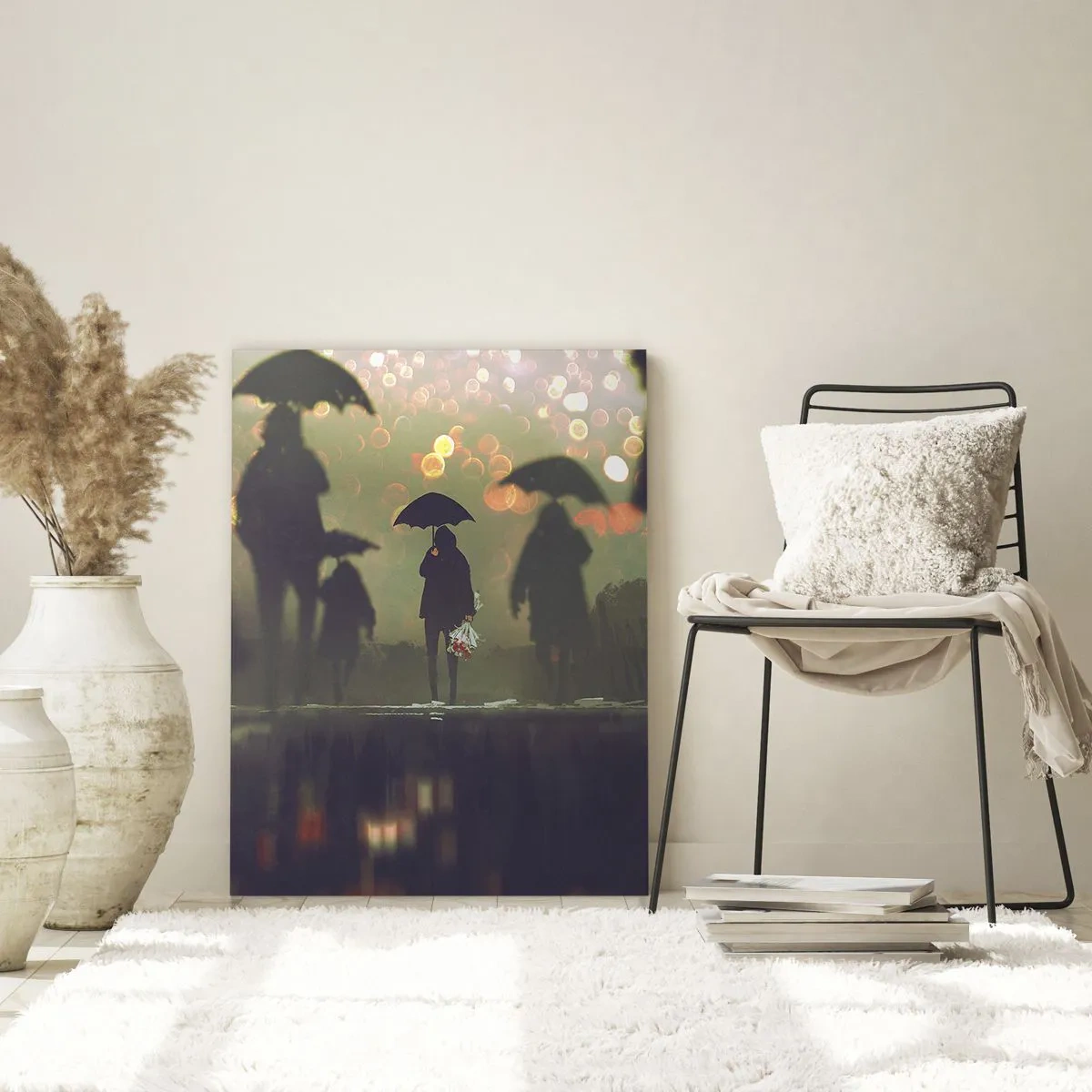 Obraz na skle - Z perspektívy kvapky dažďa - 50x70 cm