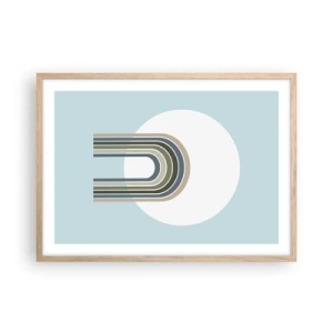 Plagát v ráme zo svetlého duba - Neodolateľná príťažlivosť - 70x50 cm