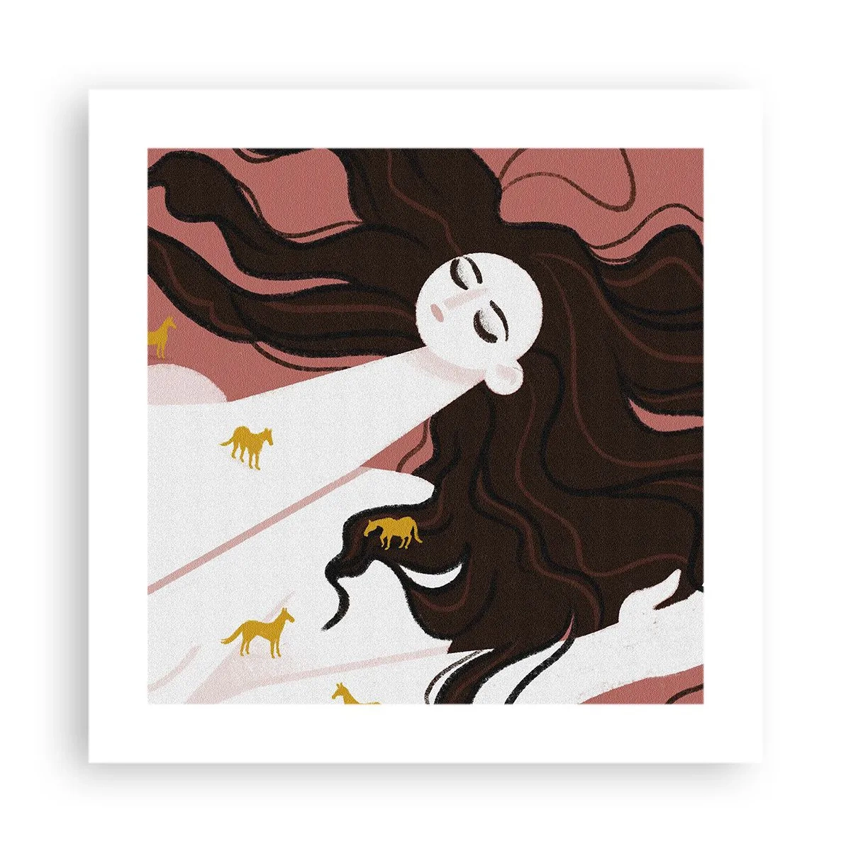 Plagát - Sen o zlatom koni - 40x40 cm