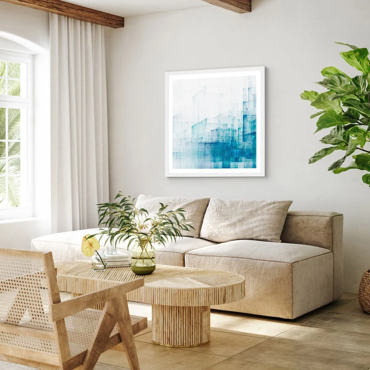 Plagát v bielom ráme - Ako sa stal priestor - 30x30 cm