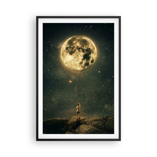 Plagát v čiernom ráme - Chlap, ktorý ukradol mesiac - 61x91 cm